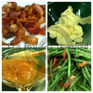 GMO-Free Side Dishes. Apricot Glazed Haricot Verts with Bacon.  Real Food Girl: Unmodified