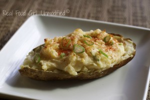 Cheesy twice-baked awesomeness. Real Food Girl: Unmodified