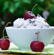 Roasted Cherry Pistachio Chocolate Chunk Ice Cream. Real Food Girl:Unmodified