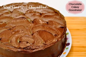 Chocolate Cake with Chocolate Buttercream Frosting. GMO-Free--By Real Food Girl: Unmodified