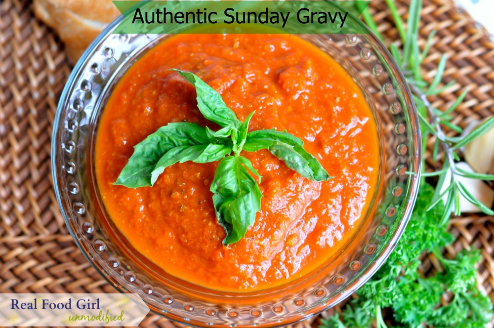 Authentic Sunday Gravy- Real Food Girl knows Marinara- and this sauce is awesome! Pin this!