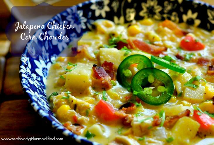 One Pot Jalapeno Chicken Corn Chowder|Real Food Girl Unmodified. So going to make this tonight! Pin Now!