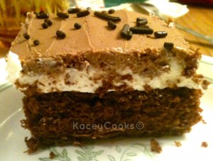 Tastes just like the Hostess snack cake- it's Ho-Ho cake. My version is organic and GMO-Free! Chocolate cake with a creamy white filling and a yummy chcolate icing tops off the best midnight snack you'll ever have! #Real Food Girl: Unmodified