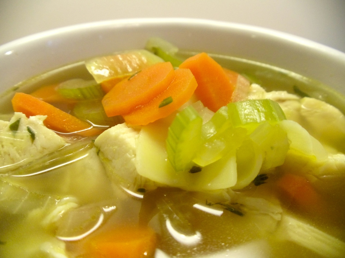 Clucker Noodle Soup (chicken)- perfect for cold weather. Warms you too your toes! Organic chicken and veggies combined with homemade stock. Yum! #Real Food Girl: Unmodified