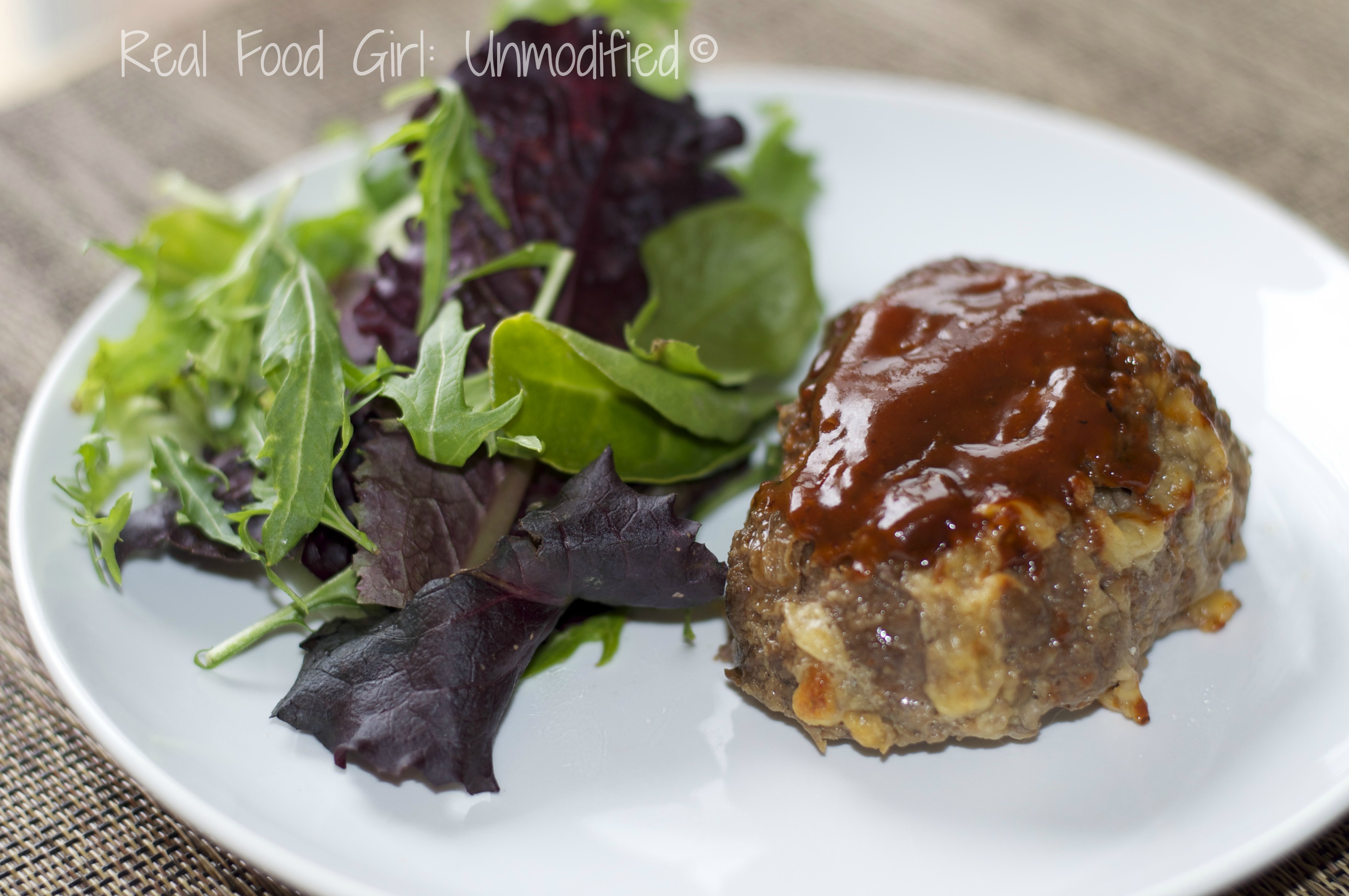 Not yo' Momma's meatloaf! Cheddar-bacon BBQ meatloaves! Organic and GMO-Free. #Real Food Girl: Unmodified