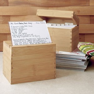 Crate & Barrel Recipe Boxes