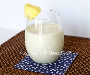 Pineapple Coconut Chia-colada. Healthy, organic, rich, creamy and yumtastic! Real Food GIrl: Unmodified