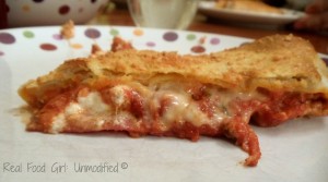 Homemade Italian Stromboli.  Fresh organic cheeses, Italian meats, and homemade sauce and dough!  The best! Real Food Girl: Unmodified