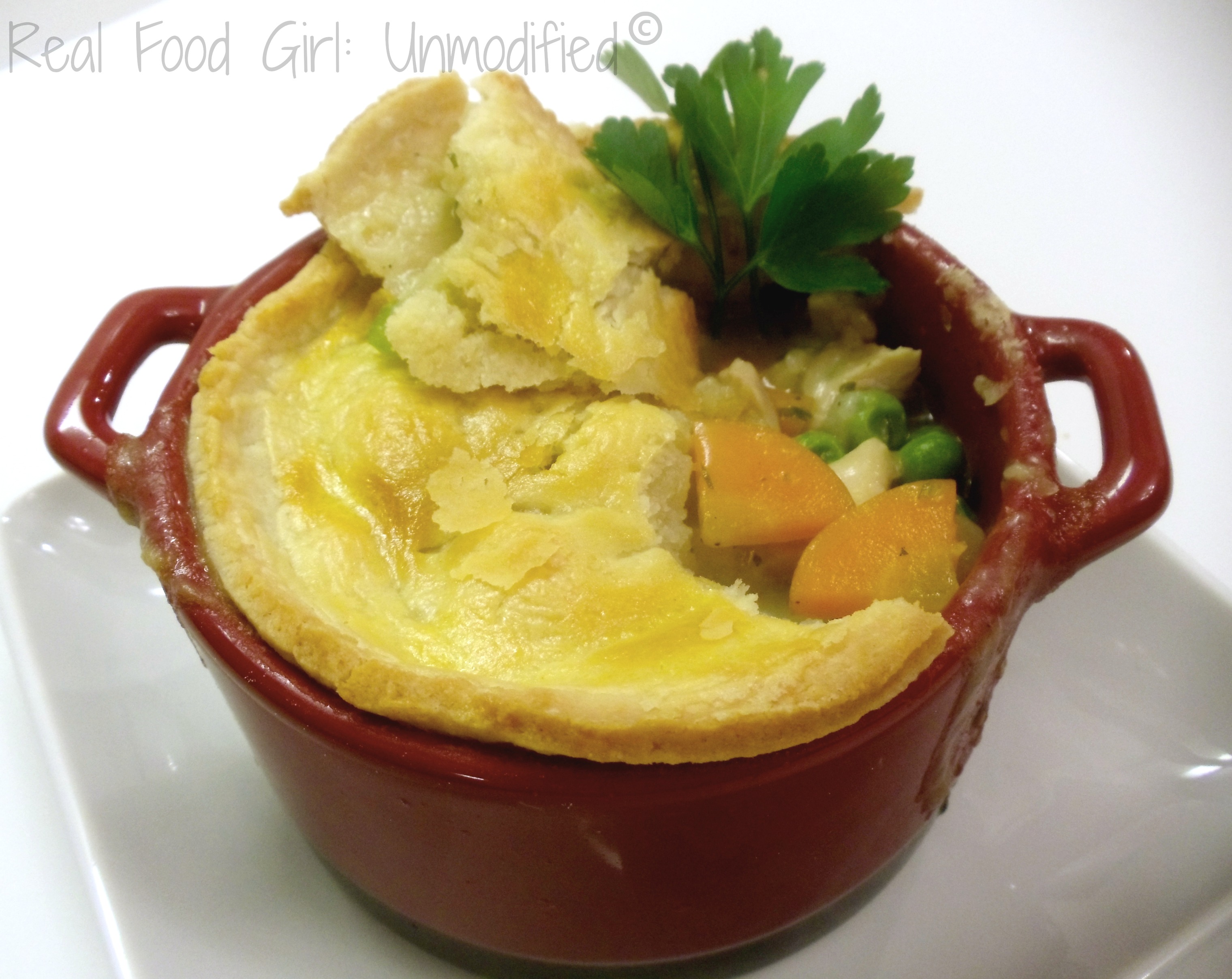 Chicken Pot Pies with Herbes de Provence. Soul food made without GMOs! A fun, French twist on a comfort classic!