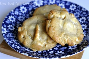 White Chocolate Macadamia Nut Cookies- Made with awesome non-GMO ingredients. Real Food Girl: Unmodified