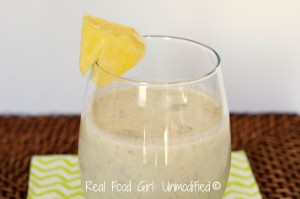Pineapple Coconut Chia-colada, Healthy, organic, rich, creamy and yumtastic, healthy recipe, healthy drink recipe, real Food GIrl: Unmodified