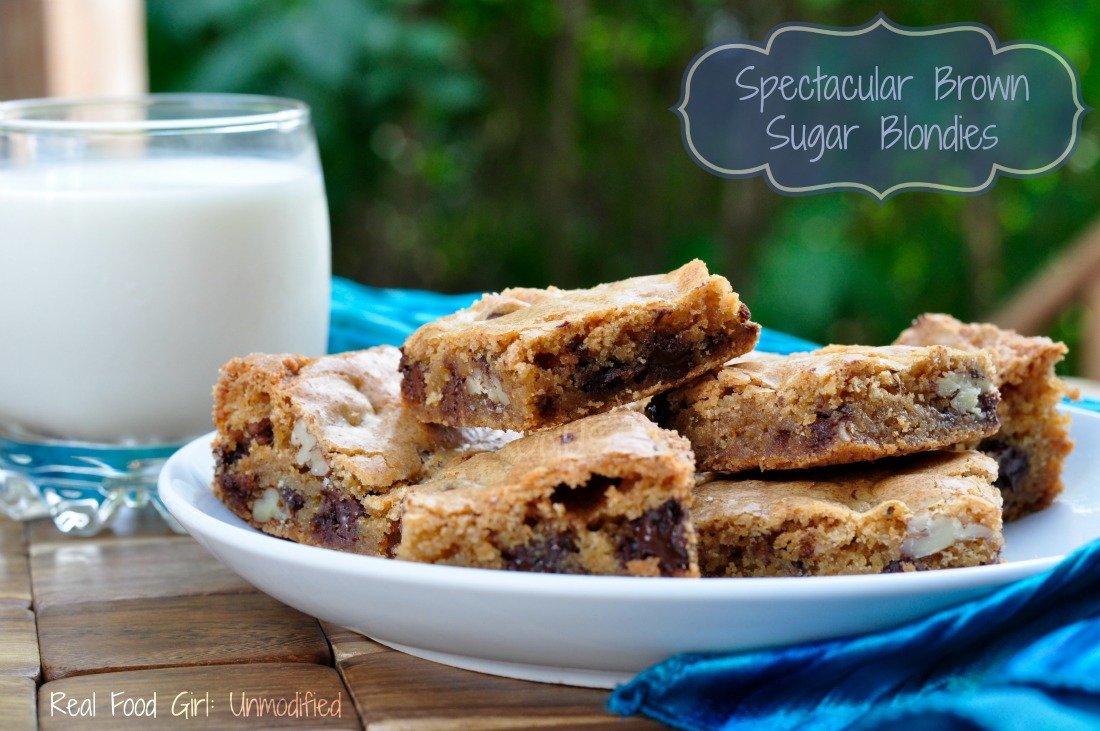 Organic Brown Sugar Blondies by Real Food Girl: Unmodified