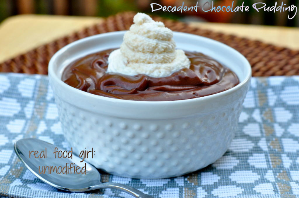 Decadent Chocolate Pudding with Peanut Butter Whipped Cream