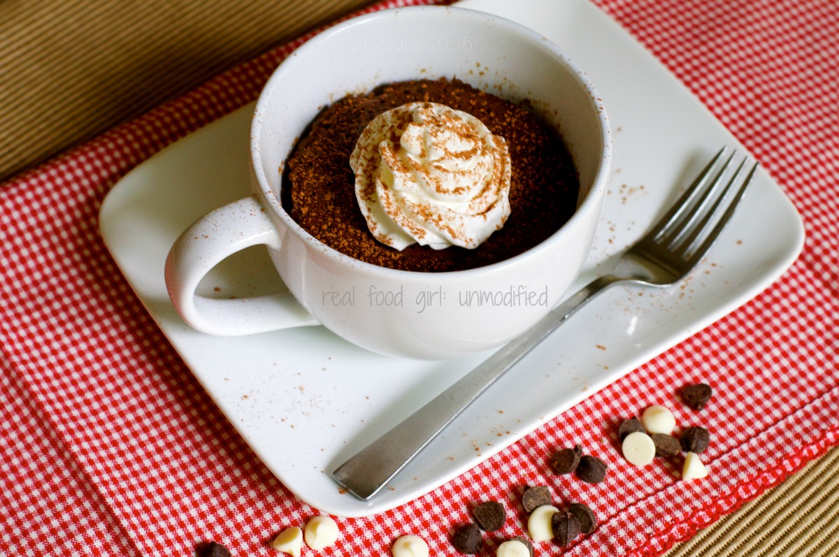 Chocolate Depression Cake in a Mug-- by Real Food Girl: Unmodified