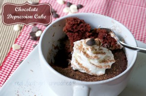 Chocolate Depression Cake in a Mug-- by Real Food Girl: Unmodified