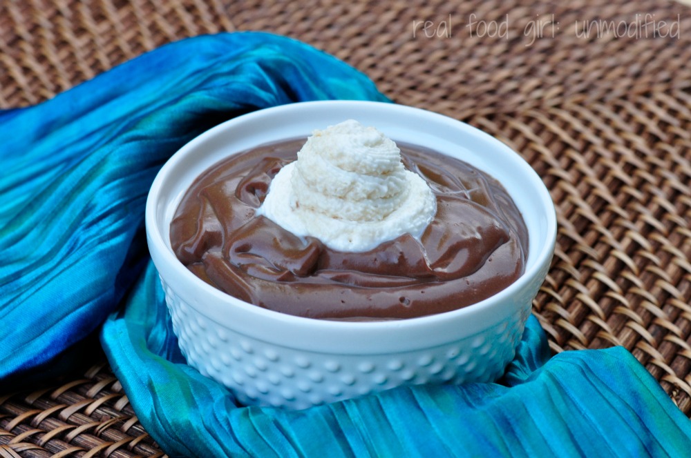 Real Food Girl: Unmodified- Decadent Chocolate Pudding with Peanut Butter Whipped Cream