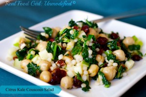 Real Food Girl: Unmodified--Citrus Kale Couscous Salad