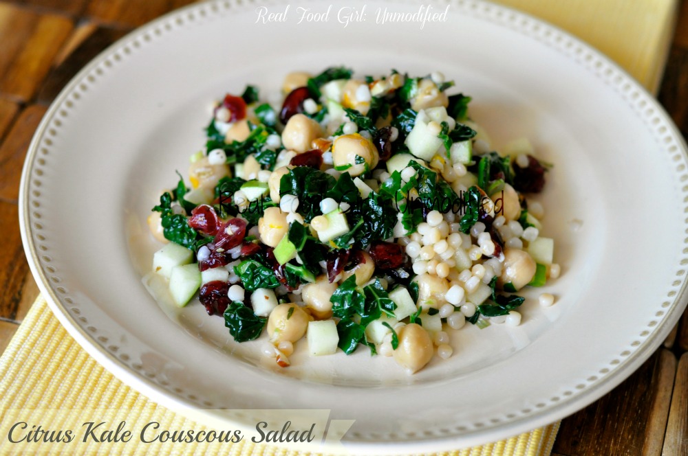 Real Food Girl: Unmodified--Citrus Kale Couscous Salad