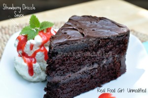 Chocolate Cake with Chocolate Buttercream Frosting. GMO-Free--By Real Food Girl: Unmodified