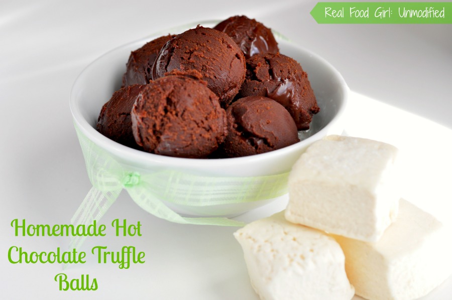 Real Food Hot Chocolate Truffle Balls by Real Food Girl: Unmodified. These make the most fantastic hot chocolate.