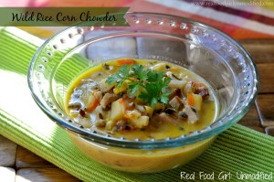 Real Food Wild Rice Corn Chowder from Real Food Girl:Unmodified (with chicken and bacon)