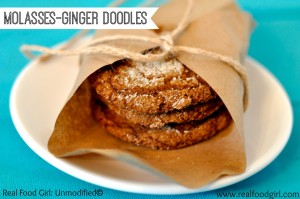 Real Food Molasses Ginger-Doodle Holiday Cookies by Real Food Girl: Unmodified. Santa's favorite cookie- you have to try these!