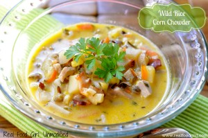 Real Food Wild Rice Corn Chowder from Real Food Girl:Unmodified (with chicken and bacon)