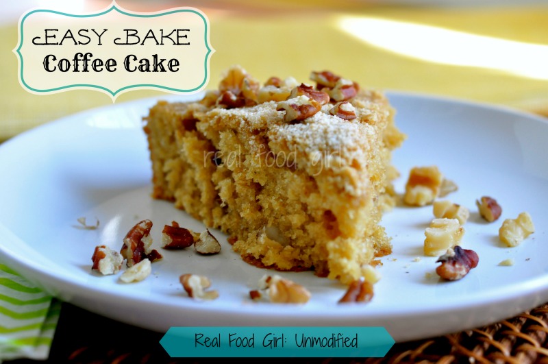 Easy Bake Coffee Cake by Real Food Girl: Unmodified. This looks so good. Have to make! Pin Now!