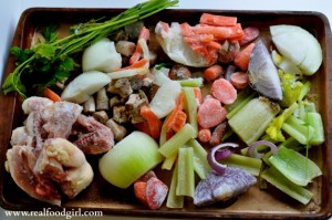 Stock Pile (veggies and bones) for Homemade Stocks. Kitchen Tips by Real Food Girl: Unmodified