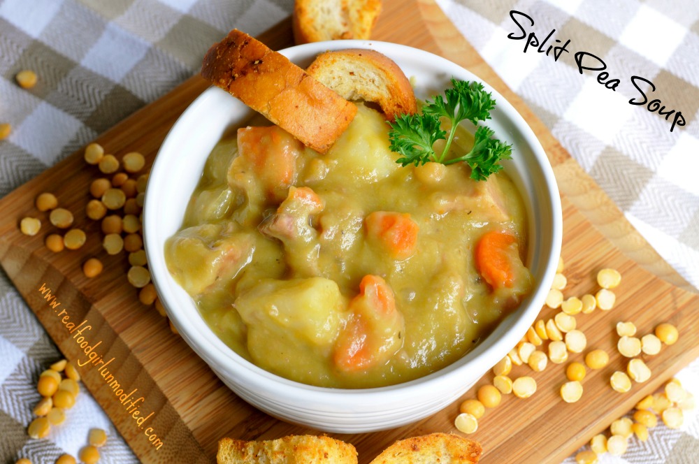 Split Pea Soup with Ham- The creamiest, most satisfying pea soup on the web.