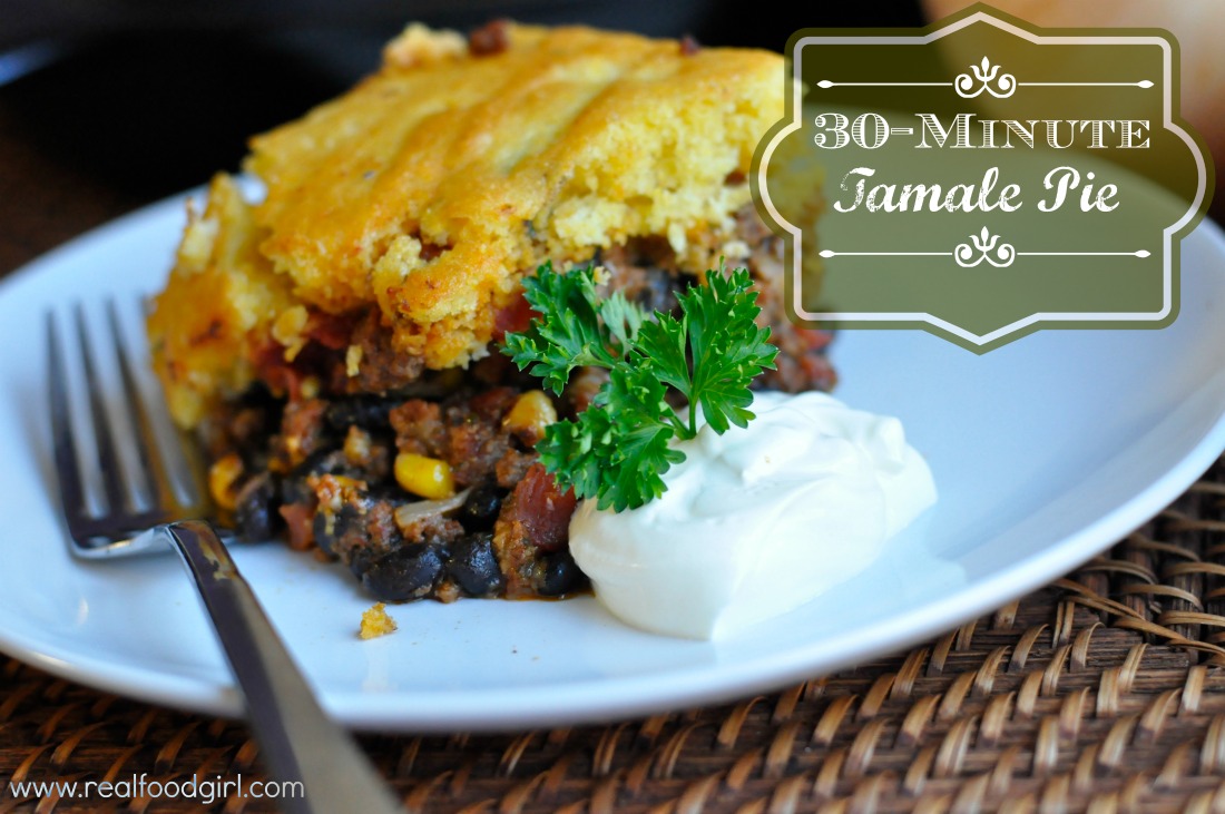Real Food Girl Unmodified 30-Minute Meals- Skillet Tamale Pie. This looks SO good!
