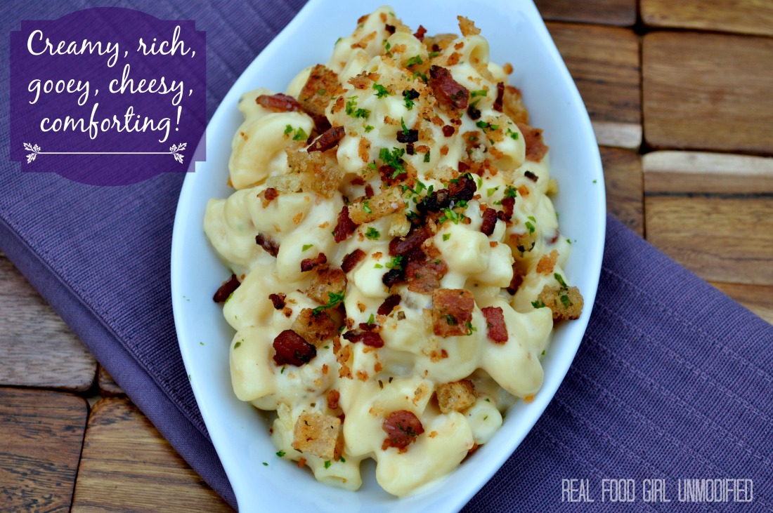 30-Minue Monday's with Real Food Girl- Skillet Mac-n-Cheese. Best comfort food at its best!