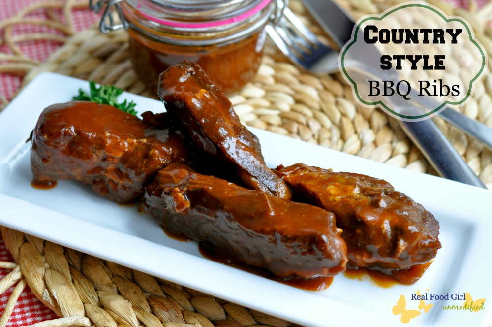 Slow Cooker Saucy Country Style BBQ Ribs by Real Food Girl Unmodified. Pin now, make these tonight!
