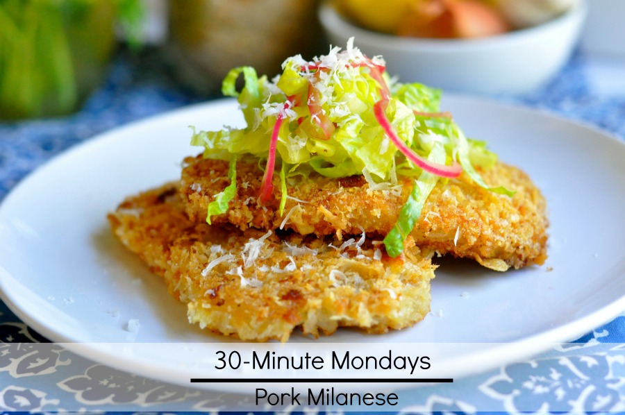 30-Minute Mondays- Pork Milanese| Real Food Girl: Unmodified. Pan fried porky goodness!