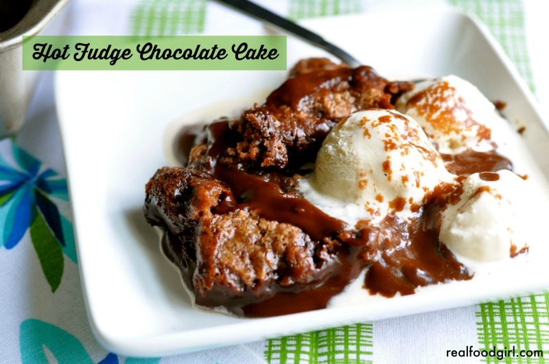 Hot Fudge Chocolate Cake by Real Food Girl: Unmodified. It's gooey, chocolate, hot-fudgy goodness on a plate!