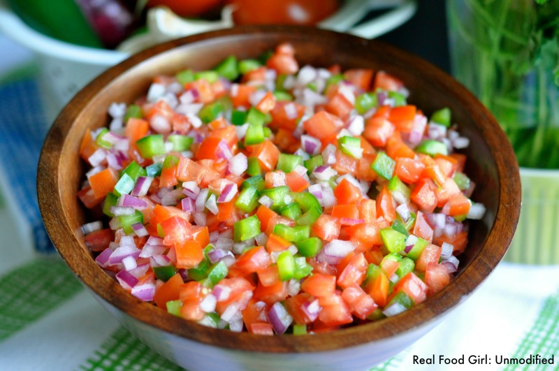 Real Food Pico de Gallo by Real Food Girl: Unmodified. A fresh, bright, basic salsa recipe.