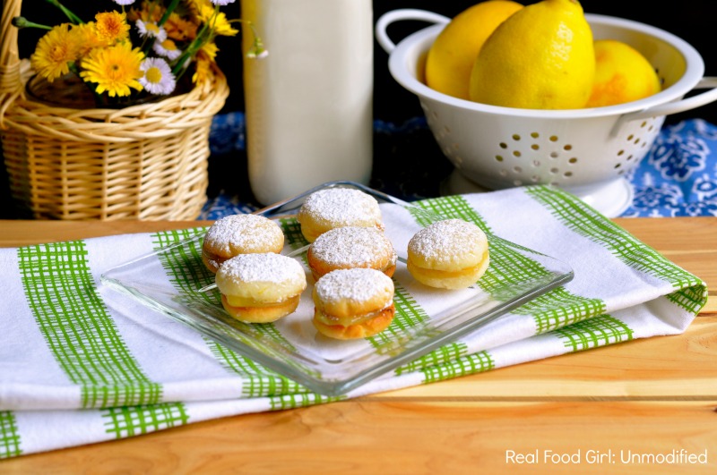 Lemon Gems-- Lemon curd filled sandwich cookies by Real Food Girl: Unmodified