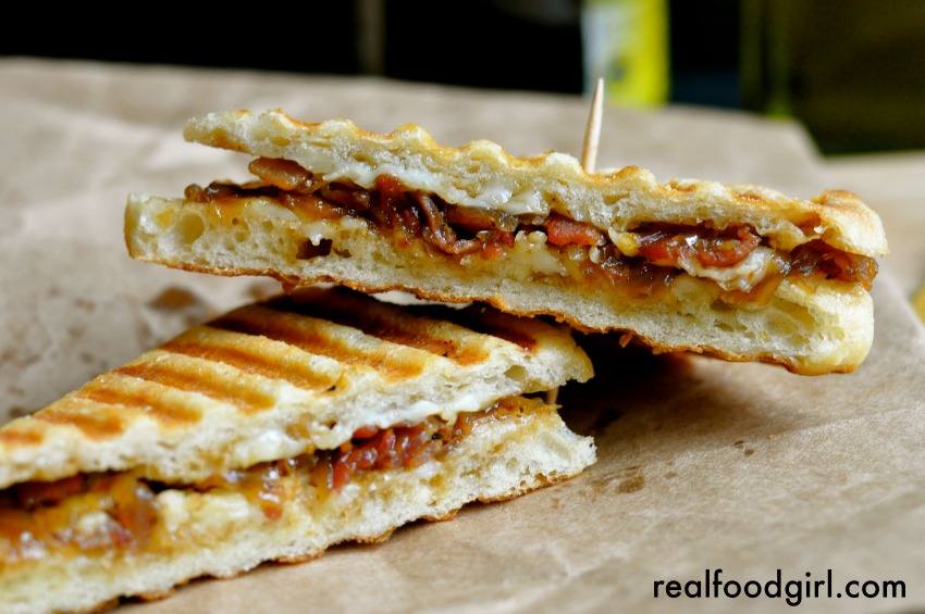 30-Minute Mondays-- Onion Bacon Jam Grilled Cheese by Real Food Girl
