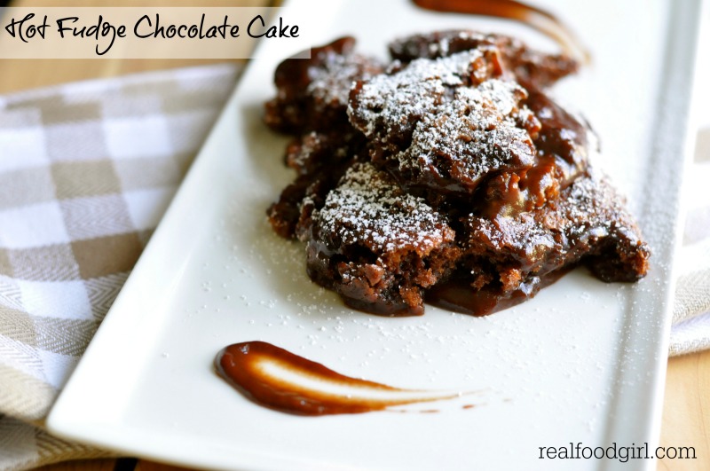 Hot Fudge Chocolate Cake by Real Food Girl: Unmodified. It's gooey, chocolate, hot-fudgy goodness on a plate!
