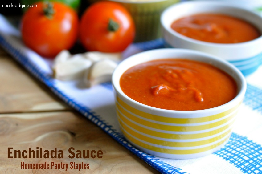 Real Food Enchilada Sauce by Real Food Girl: Unmodified- Homemade Pantry Staples. Yum!