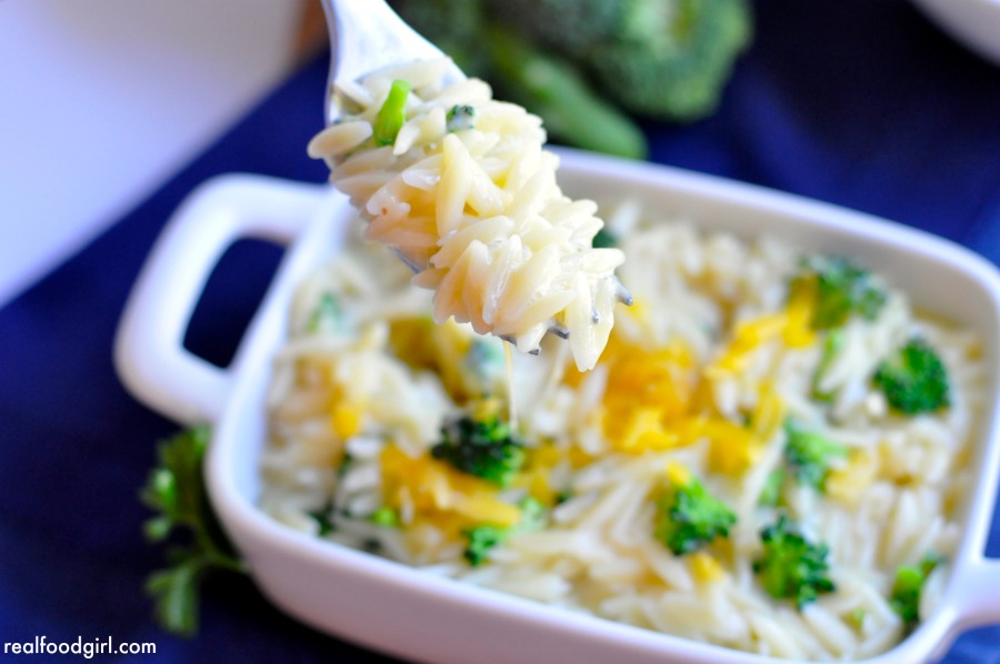 Cheesy Orzo with Broccoli- Best Side Dish Ever! Real Food Girl: Unmodified