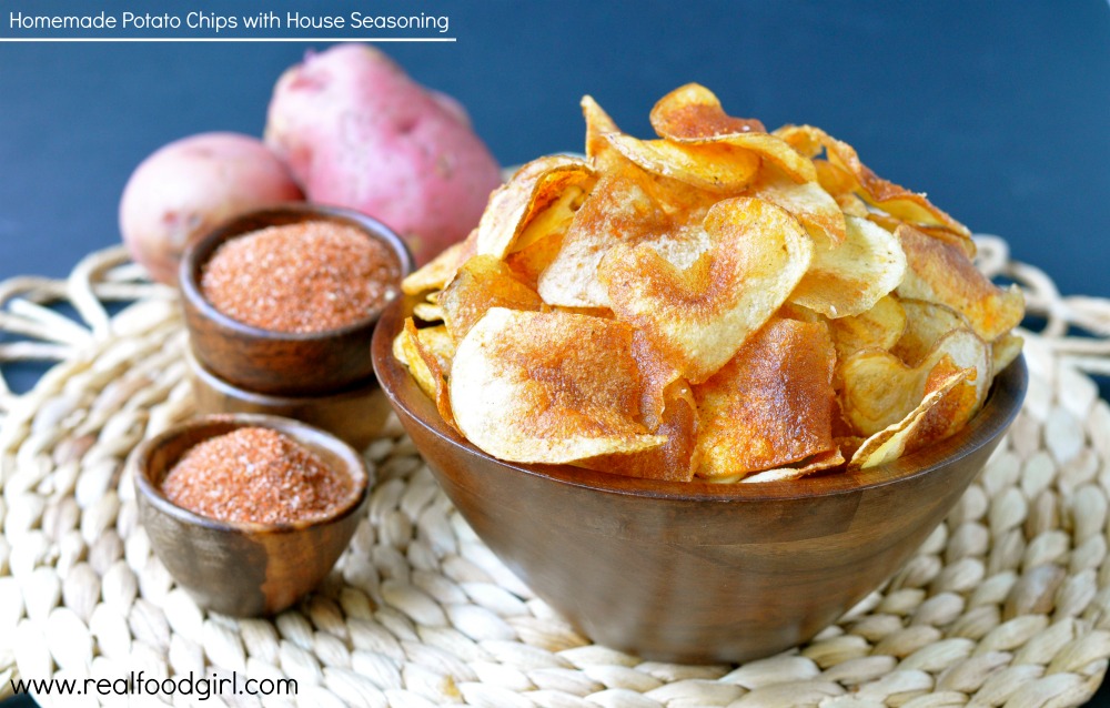 Homemade Potato Chips with House Seasoning| www.realfoodgirl.com